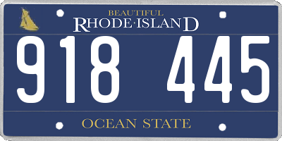 RI license plate 918445