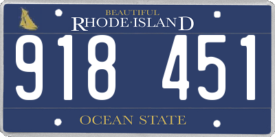 RI license plate 918451