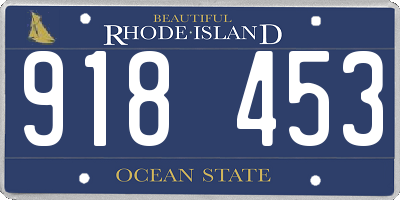 RI license plate 918453
