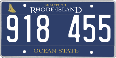 RI license plate 918455