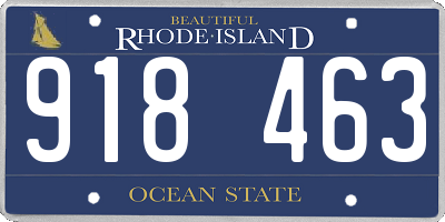 RI license plate 918463
