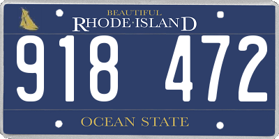RI license plate 918472