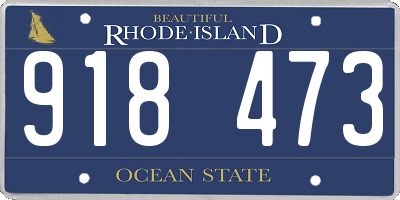 RI license plate 918473