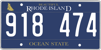 RI license plate 918474