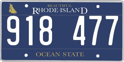 RI license plate 918477