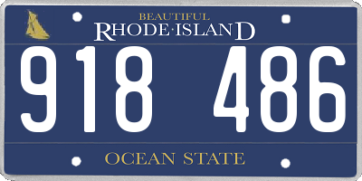 RI license plate 918486