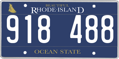 RI license plate 918488