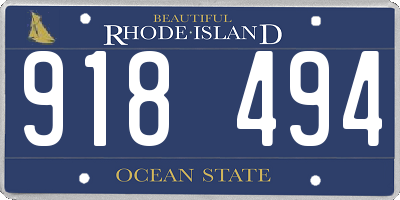 RI license plate 918494