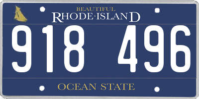 RI license plate 918496