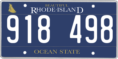 RI license plate 918498