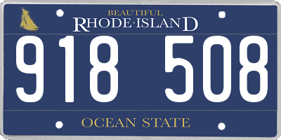 RI license plate 918508