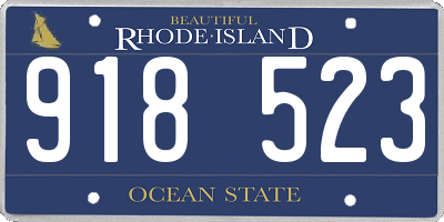 RI license plate 918523