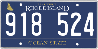 RI license plate 918524