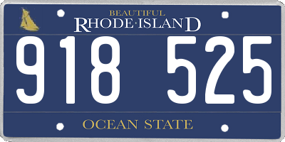 RI license plate 918525
