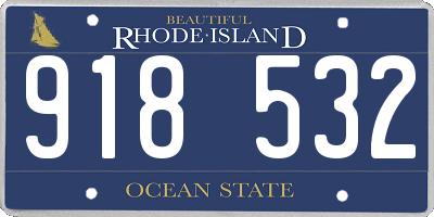 RI license plate 918532