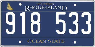 RI license plate 918533