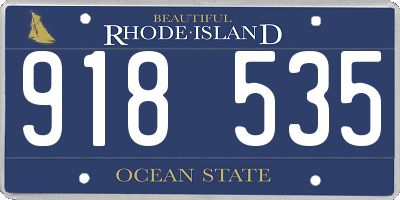 RI license plate 918535