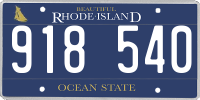 RI license plate 918540