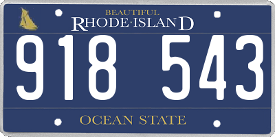 RI license plate 918543
