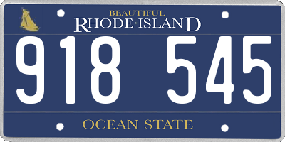 RI license plate 918545