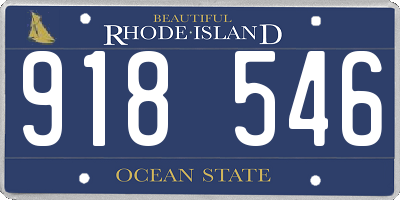 RI license plate 918546