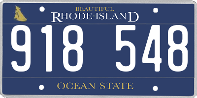 RI license plate 918548