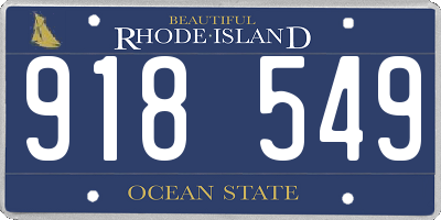 RI license plate 918549