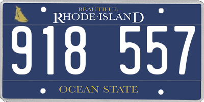 RI license plate 918557