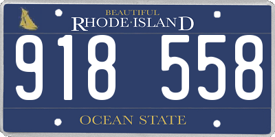 RI license plate 918558