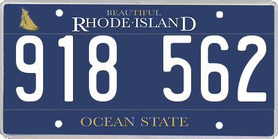 RI license plate 918562