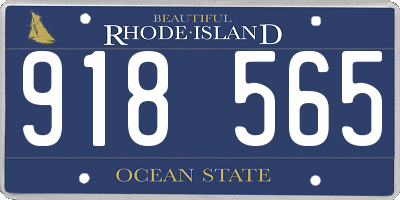 RI license plate 918565