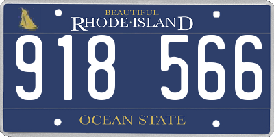 RI license plate 918566