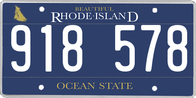 RI license plate 918578