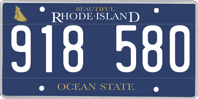 RI license plate 918580