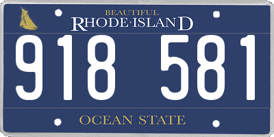 RI license plate 918581