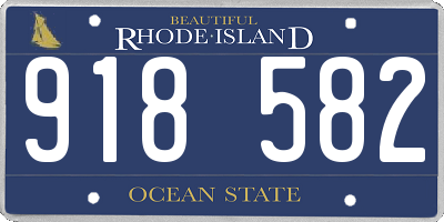RI license plate 918582