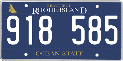 RI license plate 918585