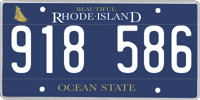 RI license plate 918586