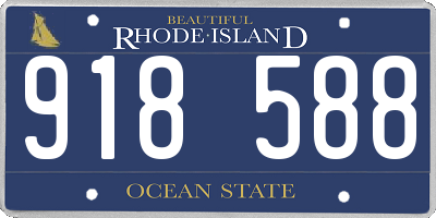 RI license plate 918588
