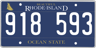 RI license plate 918593