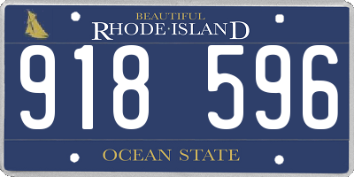RI license plate 918596