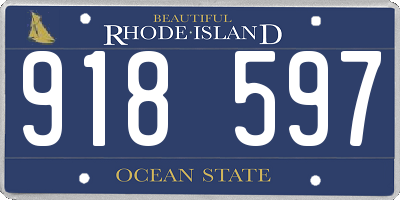 RI license plate 918597
