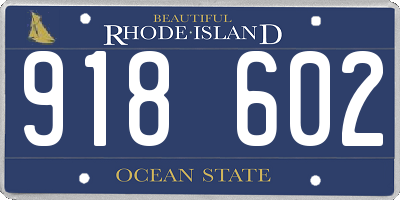 RI license plate 918602