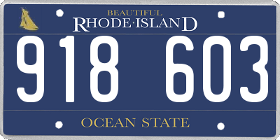 RI license plate 918603