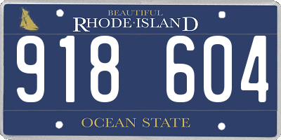 RI license plate 918604