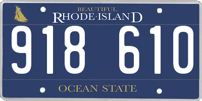RI license plate 918610