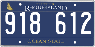 RI license plate 918612