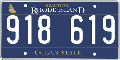 RI license plate 918619