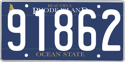 RI license plate 91862