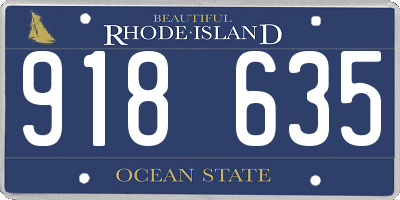 RI license plate 918635